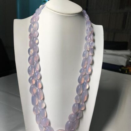 COLLANA QUARZO LAVANDA A SASSI