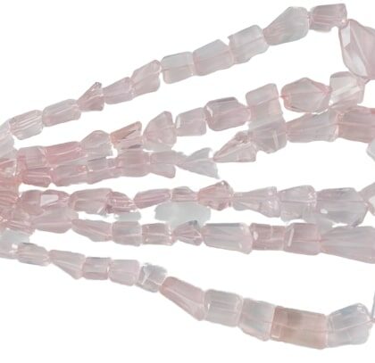 FILI QUARZO ROSA, TAGLIO LASER SFACCETTATO