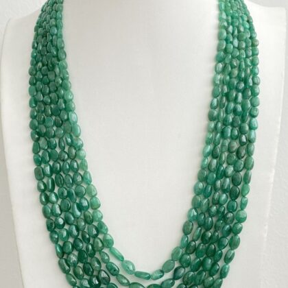 COLLANA DI SMERALDO, SASSI LISCI