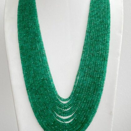 COLLANA DI SMERALDO, RONDELLA SFACCETTATA ALTA QUALITA'