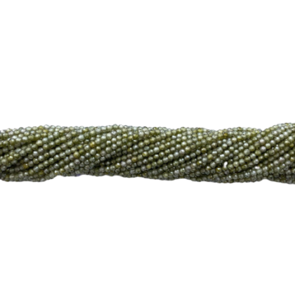 Fili zircone verde militare Ø 2mm, sfacettato