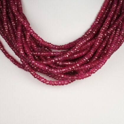 Rubino a rondelle sfaccettate