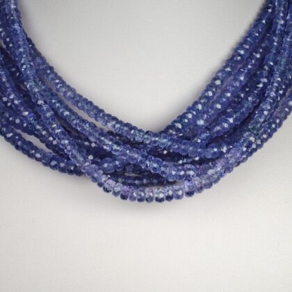 Zaffiro blu a rondelle sfaccettate