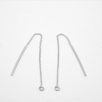 Orecchini con catena e anellino