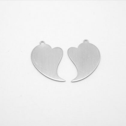 Pendente satinato forma cuore