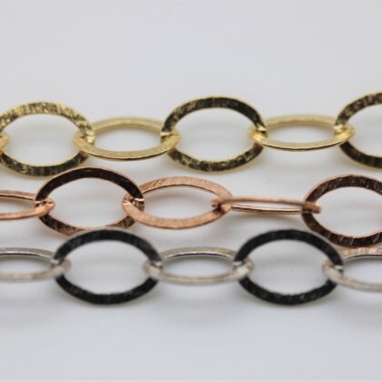 Catena ovale piatta battuta