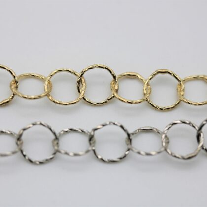 Diamond-coated round chain