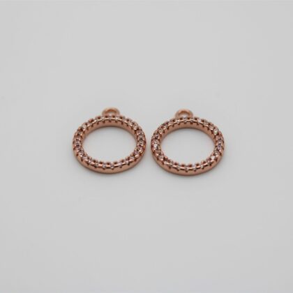 Ciondolo tondo con zirconi