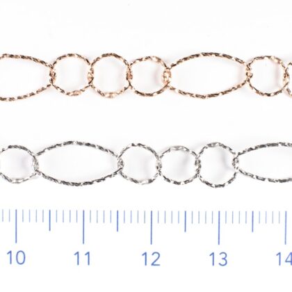 Catena diamantata ovale e tonda concatenata