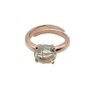 Anello con pietra naturale Ø 10 mm