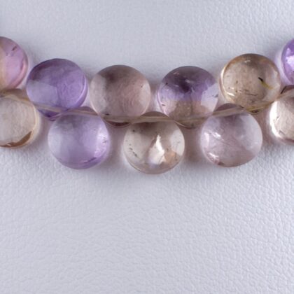 Fili di gocce piatte a castagna, ametrino