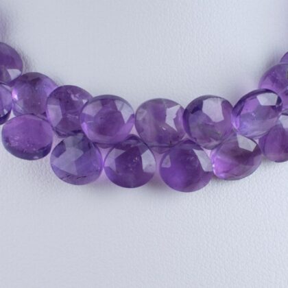 Fili gocce piatte forma a castagna, ametista