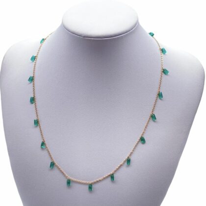 Collana con zirconi forma a baguette