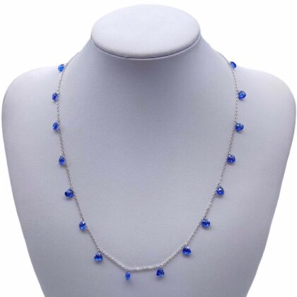 Collana con zirconi forma a cuore