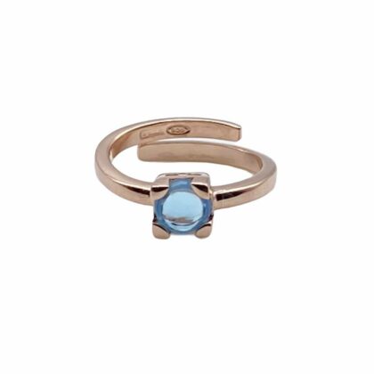 Anello tondo 6 mm con cestino, taglio cabochon