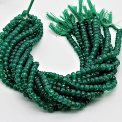 Onice verde a rondella sfaccettata