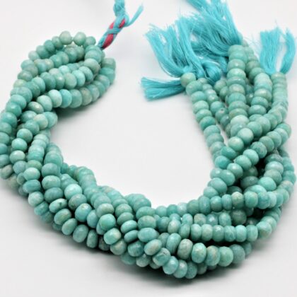 Amazzonite a rondella sfaccettata