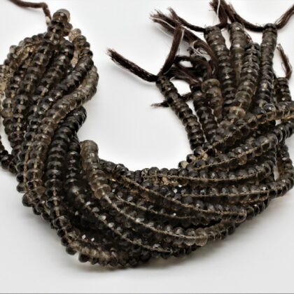 Quarzo fume a rondella sfaccettata