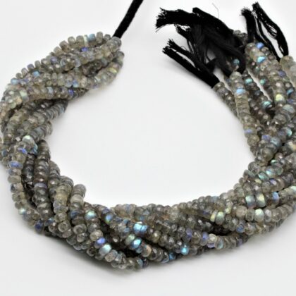Labradorite a rondella sfaccettata