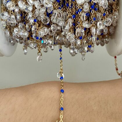 Catena con zirconi e smalto