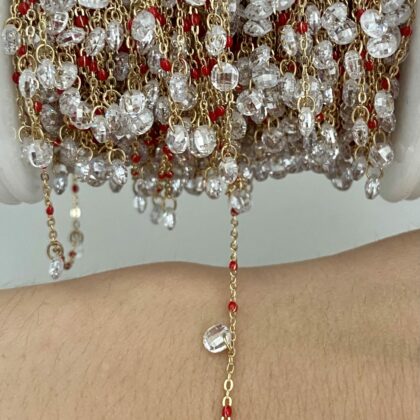 Catena con zirconi e smalto