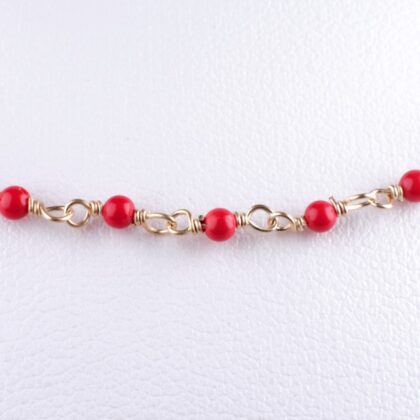Catena a rosario con pasta di corallo