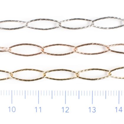 Catena ovale diamantata