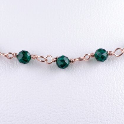 Catena a rosario con malachite