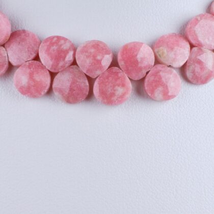 Filo di gocce piatte a castagna, rodonite