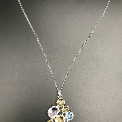 Pendant with natural gemstones